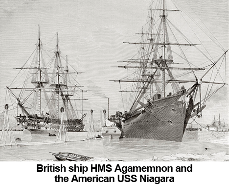 HMS Agamemnon and USS Niagara